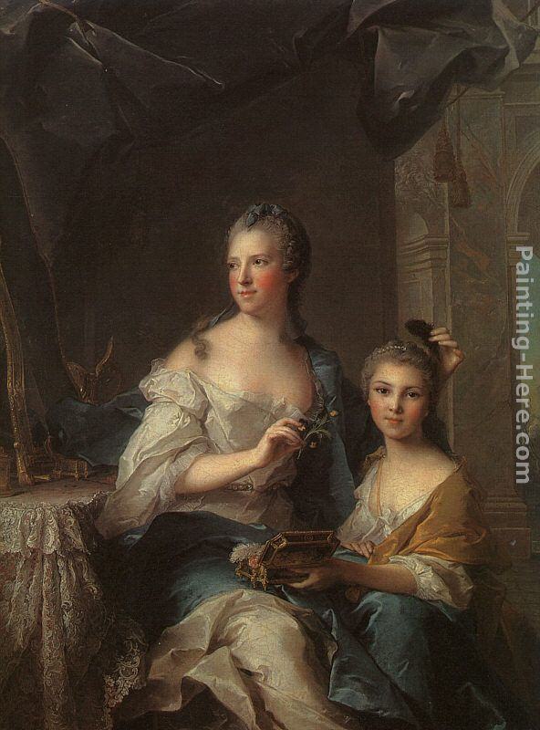 Jean Marc Nattier Madame Marsollier and her Daughter
